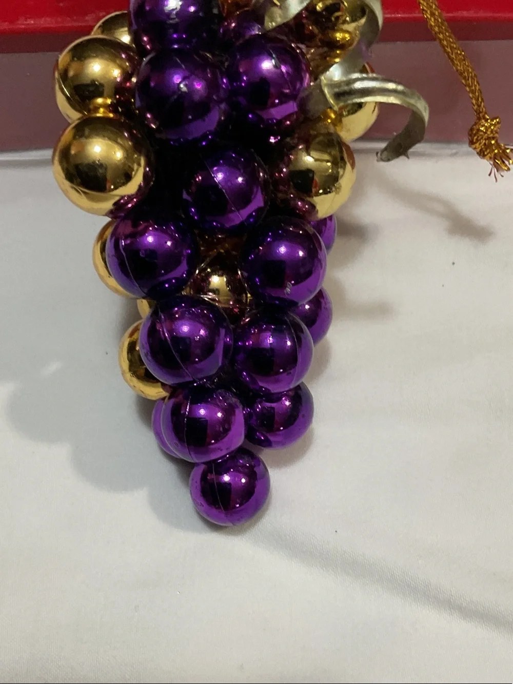 Vintage gold and purple ornament